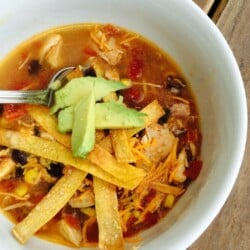 Crock Pot Chicken Tortilla Soup {21 Day Fix Recipe} - Confessions of a Fit Foodie