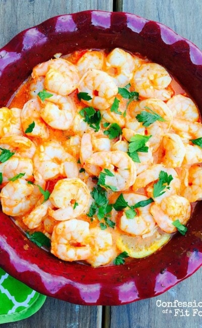 Baked Buffalo Shrimp with Goat Cheese Sauce {21 Day Fix Recipe} - Confessions of a Fit Foodie