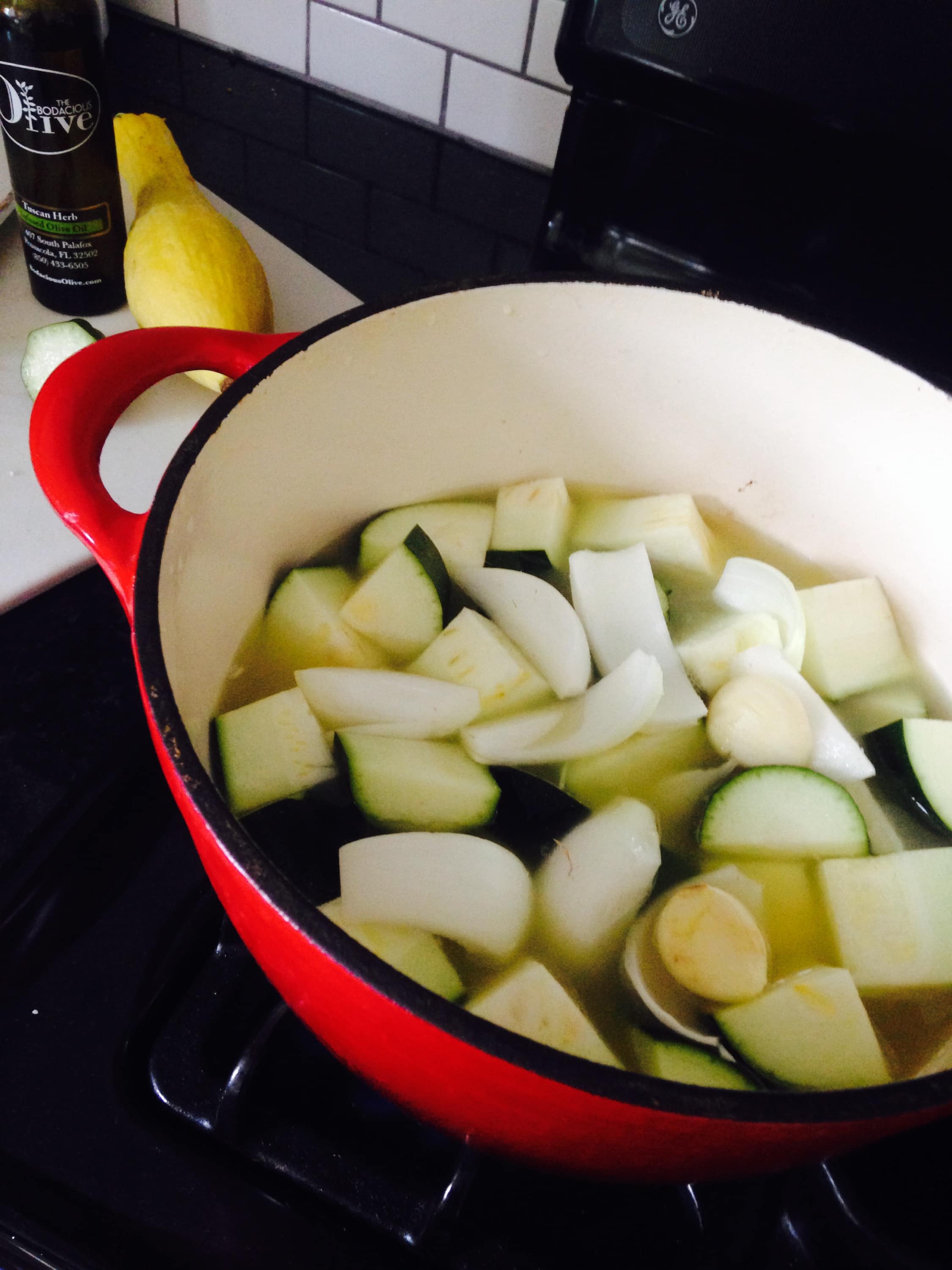 Zucchini crab soup is a delicious 21 Day Fix recipe. The soup is delicious hot or chilled, and it's a great way to use garden zucchini. 