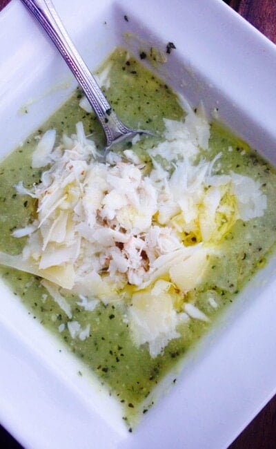 Zucchini Crab Soup {21 Day Fix Recipe} from Confessions of a Fit Foodie