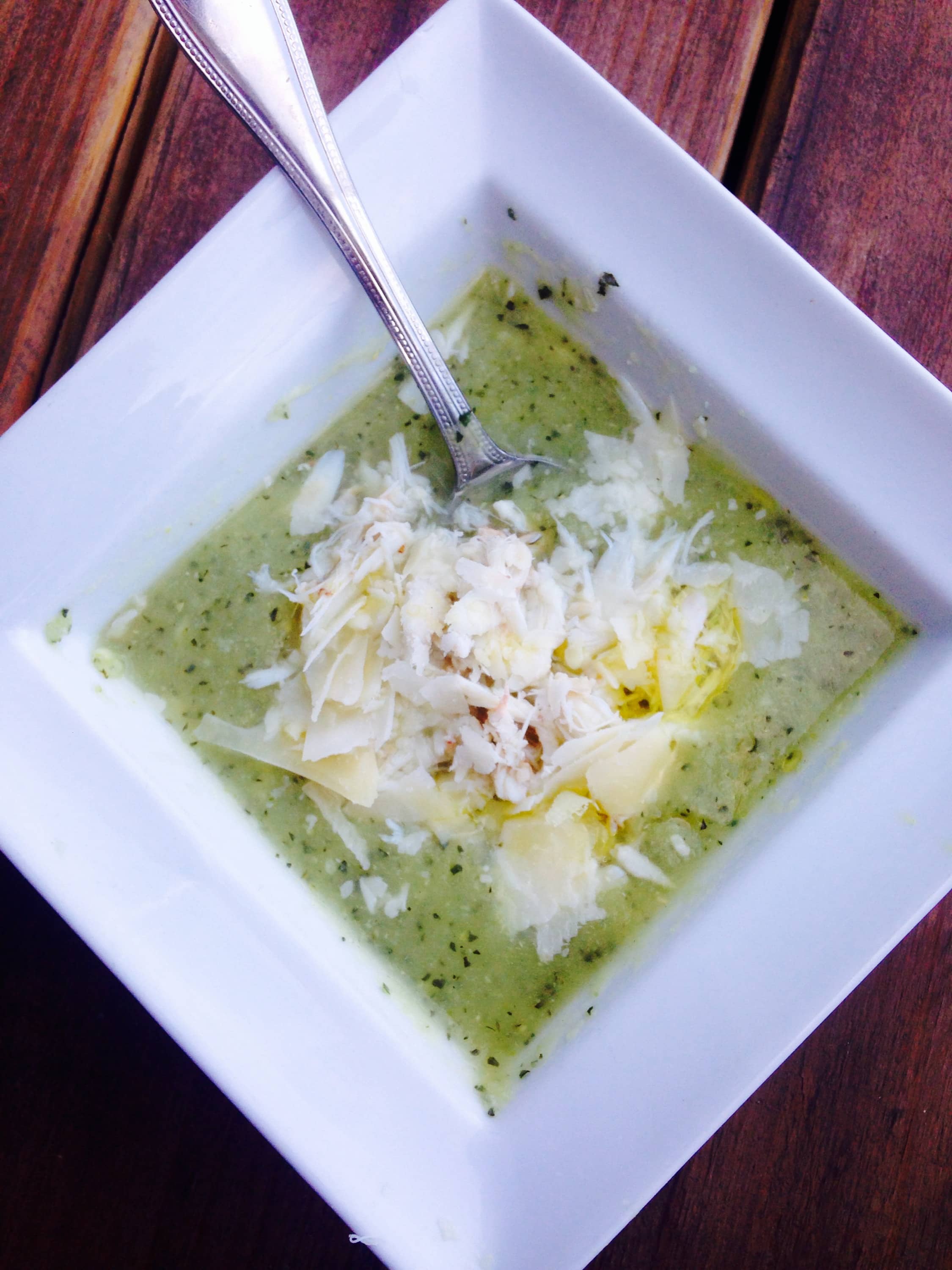 Zucchini crab soup is a delicious 21 Day Fix recipe. The soup is delicious hot or chilled, and it's a great way to use garden zucchini. 