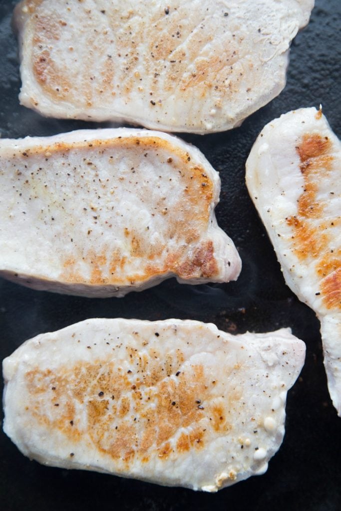 21 Day Fix Pork Chops with Goat Cheese Butter | Confessions of a Fit Foodie