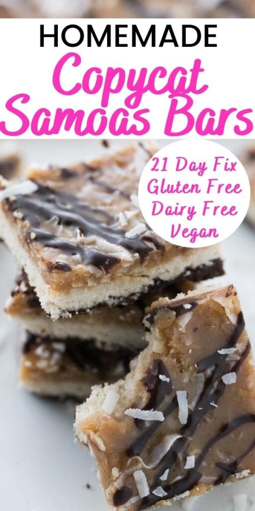 Photo Collage with text overlay CopyCat Samoas Bars