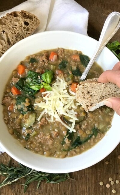 Instant Pot Lentil Soup Confessions of a Fit Foodie | 21 Day Fix Lentil Soup